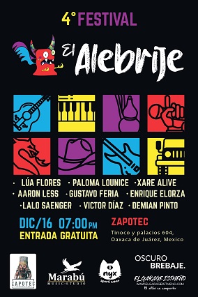 4ª edición del festival de música “El Alebrije”, en Oaxaca