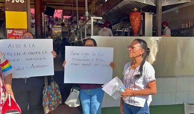 Mujer mixe, víctima de violencia y despojo, exige justicia