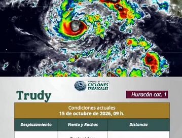Huracán “Trudy” ya es categoría 1 Huracán “Trudy” ya es categoría 1